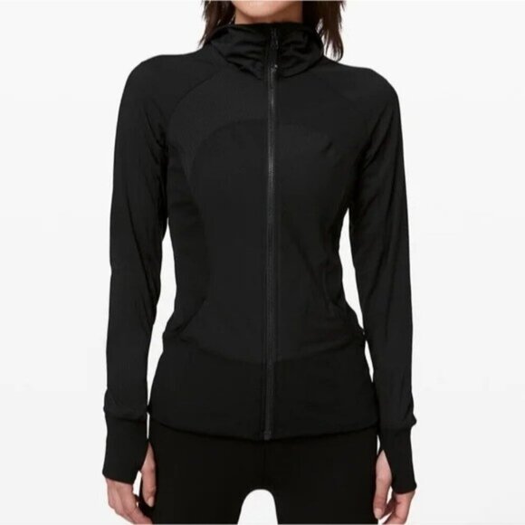 Lululemon In Flux Black Reversible Full Zip Hoodie Jacket - Picture 2 of 16
